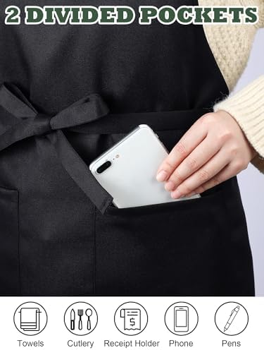 Cozypower 3 Pack Chef Cross Back Apron - Image 4