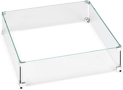 23.5" X 23.5" x 6” Square Glass Flame Guard