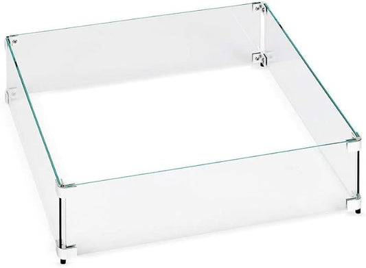 23.5" X 23.5" x 6” Square Glass Flame Guard