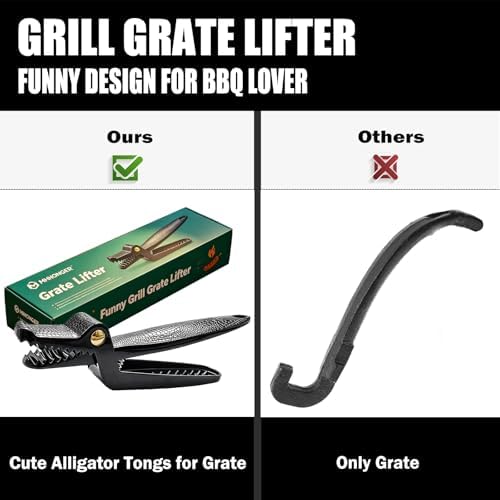 Grill Grate Lifter for Charcoal Grills, Gas Grills, Grilling Gifts for Men - Image 2