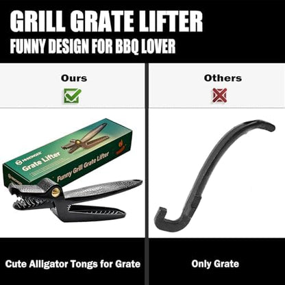 Grill Grate Lifter for Charcoal Grills, Gas Grills, Grilling Gifts for Men - Image 2