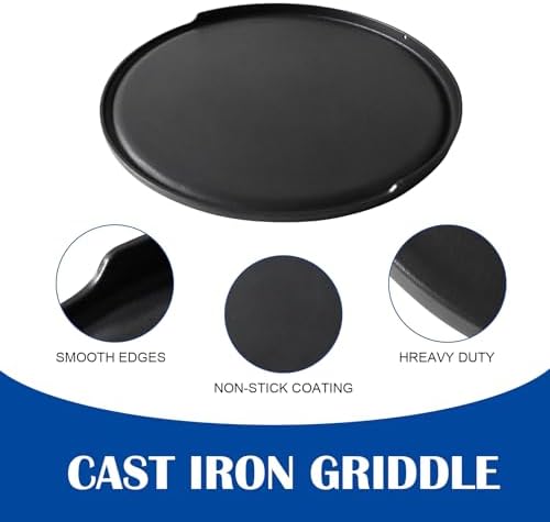 18" Round Cast Iron Griddle for Oklahoma Joe's & More Charcoal Kettle Grill - Image 3