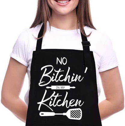 Rosoz Funny BBQ Black Chef Aprons by Rosoz