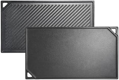 Leship 16.5 x 9.5 Inch Cast Iron Rectangular Reversible Griddle by Leship