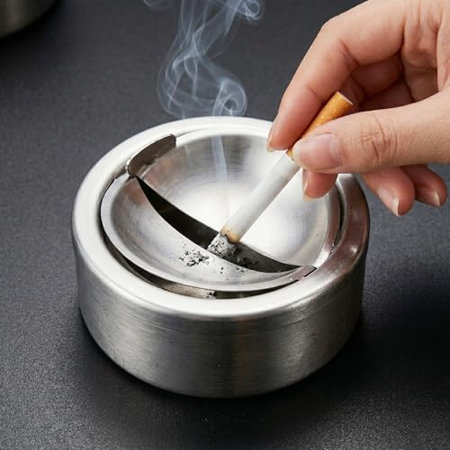 Windproof Ashtray with Lid - Image 3