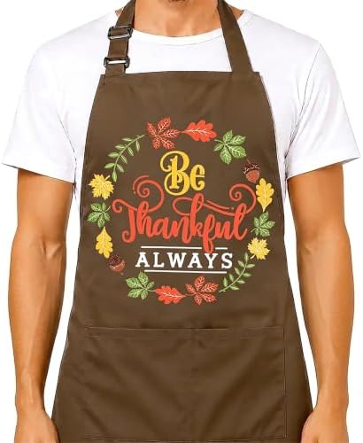 Thanksgiving Apron for Women & Men, Be Thankful Always Fall Kitchen Apron by Unknown