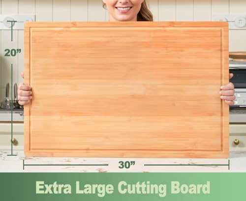 Allsum 30x20" Bamboo Cutting Board - Image 2