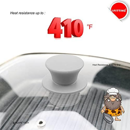 Universal Silicone Cookware Pot Lid Replacement Knob 2Pack White - Image 4