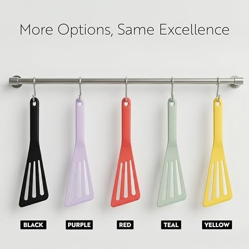 Restaurantware Black Silicone High Temperature Slotted Turner Spatula - Image 5