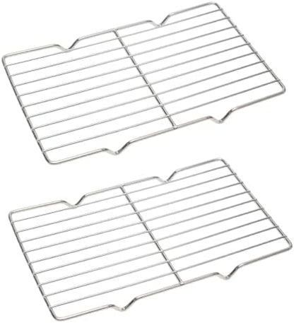 2 Pcs Rectangle Roasting Rack 6.3" x 10.2" Stainless Steel by Unknown