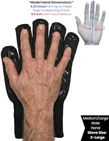 Grill Armor Oven Gloves with Fingers – Extra Long Cuff, 932°F Heat, Fire & Cut - Image 6