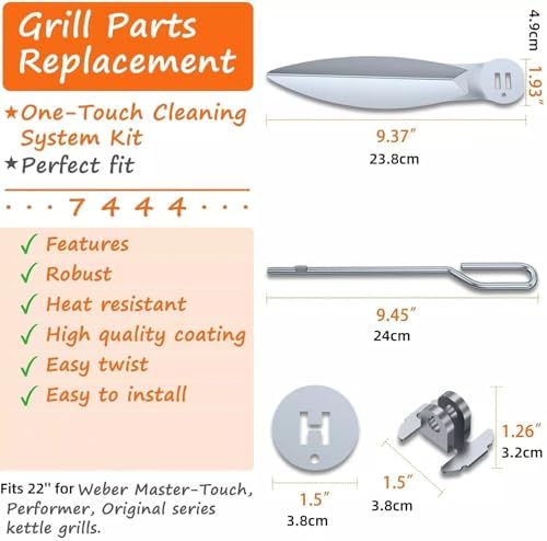 22-1/2" One-Touch Cleaning System Kit Damper Blades Control Rod Suitable - Image 3