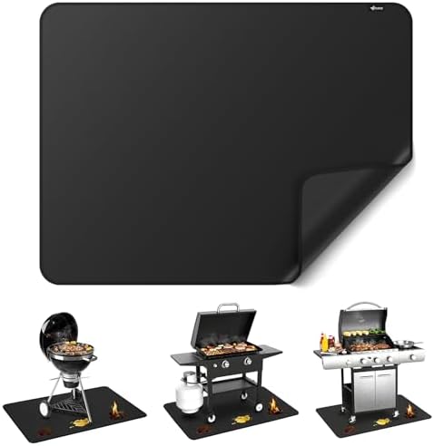 FLASLD Under BBQ Mat, 48x65 inches Extra-Large Under Grill Mats by FLASLD