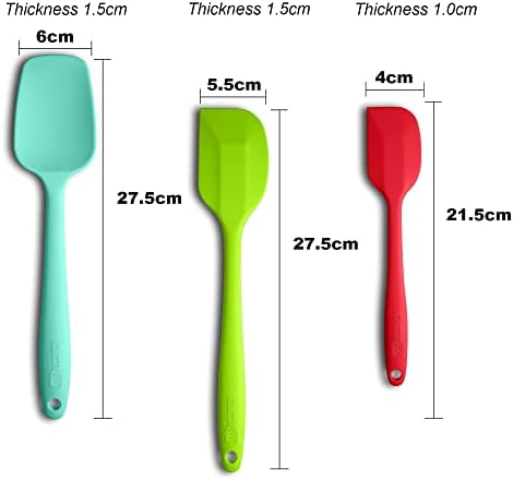 3-Piece Silicone Spatula Set, 600°F Heat Resistant - Image 2