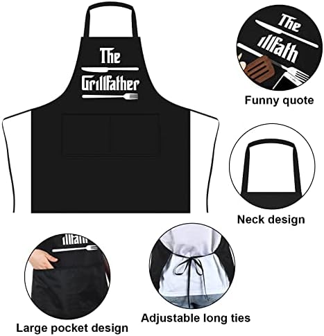 Mepase 4 Pcs Funny Grilling Aprons - Image 5