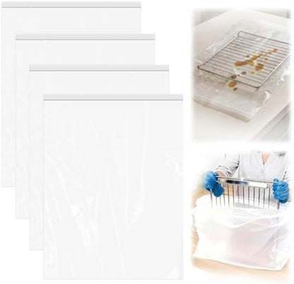 4 Pack Oven Grill Cleaning Bags（15.7''X23.7'', Heavy Duty Oven Rack Cleaner Bags by Unknown
