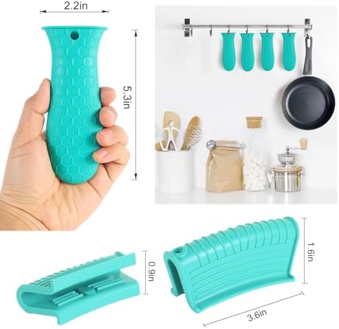8 Pcs Non-Slip Silicone Hot Handle Holder & Assist Grips, Potholder - Image 2