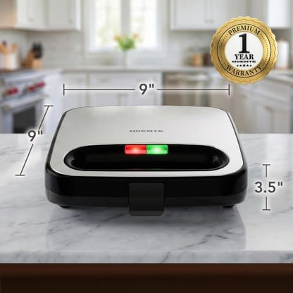 OVENTE Electric Sandwich Maker, 750W Non-Stick Plates - Image 5