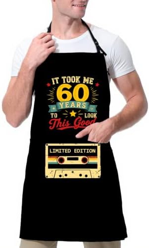 Funny Aprons for Men Birthday Gifts for Men Dad Grilling BBQ by XAIVEZL