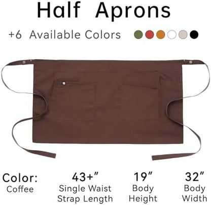 Waist Apron for Men Server Bistro Half 4251BY - Image 6