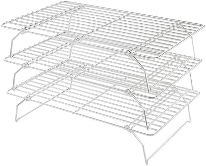 3 Tier Stackable Cooling Racks for Cooking and Baking by LIEMAND