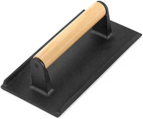 HaSteeL Bacon Hamburger Press for Griddle Flat Top Teppanyaki, Pre Seasoned 8 x by HaSteeL