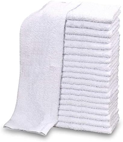 GOLD TEXTILES 60 PC New Cotton Blend White Restaurant Bar Mops Kitchen Towels by GOLDTEXTILES