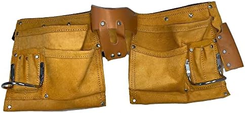 11 Pocket Leather Tool Belt w/Quick Release Buckle, Adjustable 32-52 in by ReliableAftermarketParts