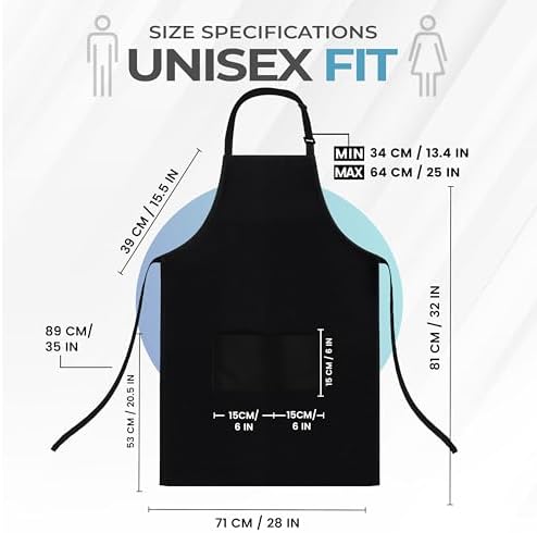 Utopia Kitchen Bib Aprons 4 Pack Adjustable - Image 2