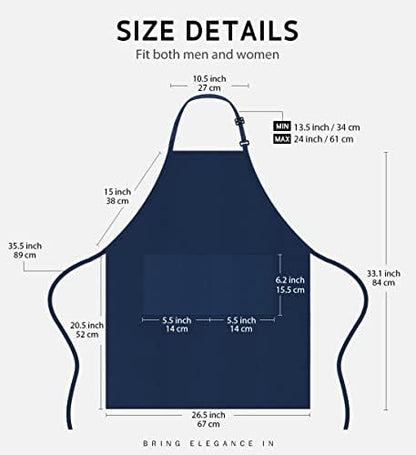 Syntus Apron for Men Women, Adjustable Cooking Kitchen Apron - Image 2