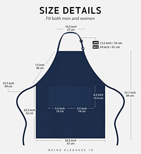 Syntus Apron for Men Women, Adjustable Cooking Kitchen Apron - Image 2