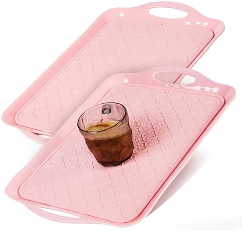 LEHAHA Large Non Slip Serving Tray by LEHAHA