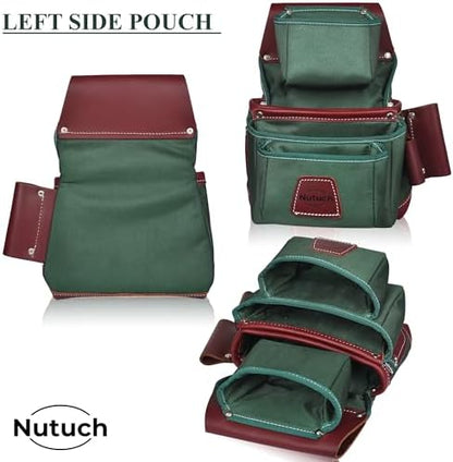 Nylon and Leather Tool Belt | Nylon Tool Pouch | Carpenter Tool Belt | - Image 5