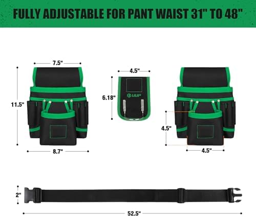 Magnetic Tool Belt for Men, 26 Pockets Heavy Duty Nail Tool Pouch Dad Gift - Image 2