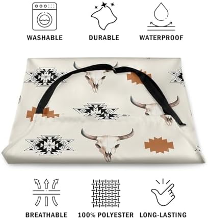 jejeloiu Western Aztec Apron for Women Men 26"x31" Southwestern Chef Cooking - Image 6