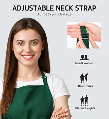 Syntus Apron for Men Women, Adjustable Cooking Kitchen Apron - Image 4