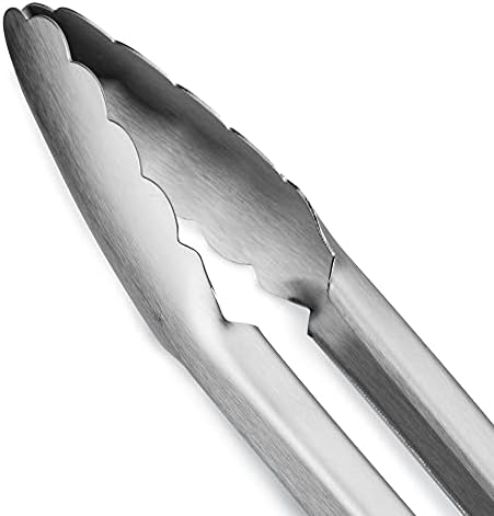 304 Stainless Steel Kitchen Cooking Tongs, 14 & 16", Aqua Sky - Image 2