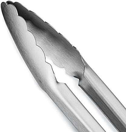 304 Stainless Steel Kitchen Cooking Tongs, 14 & 16", Aqua Sky - Image 2