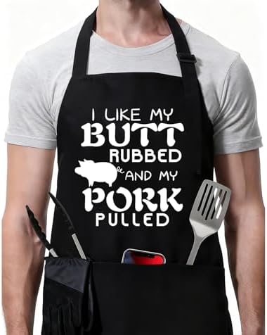 Rosoz Funny BBQ Black Chef Aprons by Rosoz