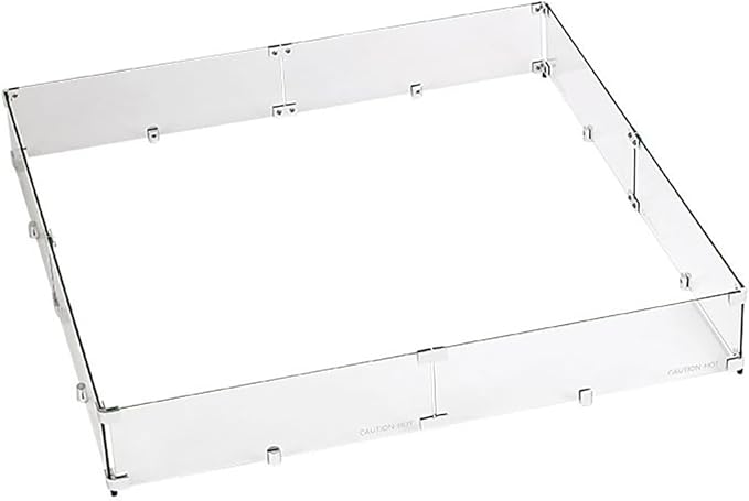 41.5" X 41.5" x 6” Square Glass Flame Guard