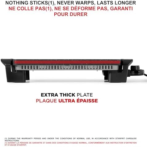 Starfrit The Rock Electric Grill & Griddle, Reversible - Image 6