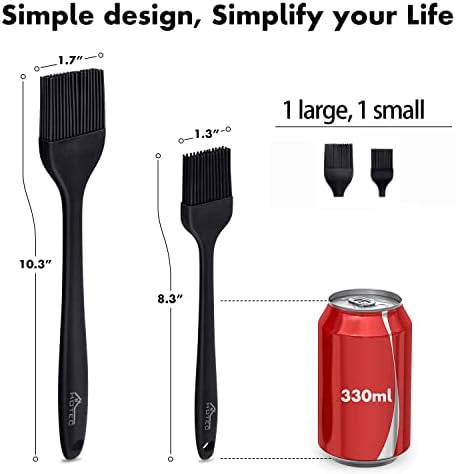 HOTEC 600℉ Heat Resistant Silicone Basting &Pastry Brushes - Image 2