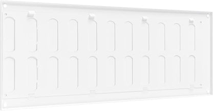 Vent Systems 16" x 6" Inch (Outer Dimensions) Metal Air Vent Grille - White Adjustable Register Vent Cover - Open/Close Air Supply Intake Wall Vent - Heating/Cooling Ceiling Grille for House, Garage