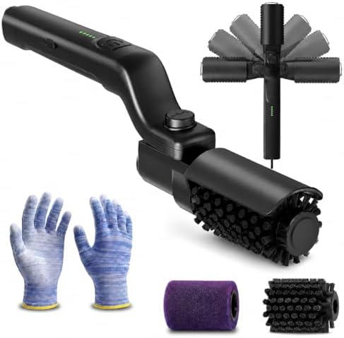 Electric Grill Brush with Gloves, Cordless Power BBQ Grill Cleaner with 45lbs by Unknown