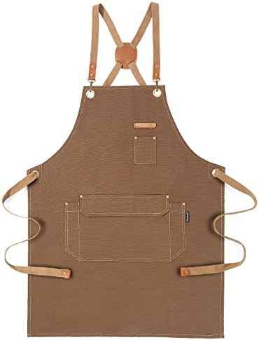 Genixart Chef Apron Men Women, Kitchen Aprons Cooking, BBQ by Genixart