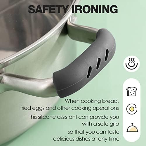 6 Pack Heat Resistant Silicone Pot Handle Covers - Image 2