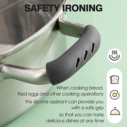 6 Pack Heat Resistant Silicone Pot Handle Covers - Image 2