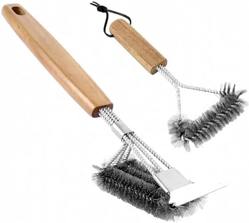 2-Pack Grill Brush for Outdoor Grill, Heavy Duty Wire Brush by FXFSTEEL