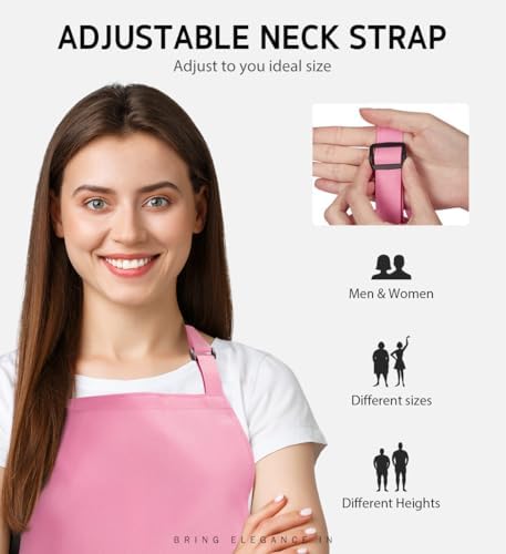Syntus Apron for Men Women, Adjustable Cooking Kitchen Apron - Image 4
