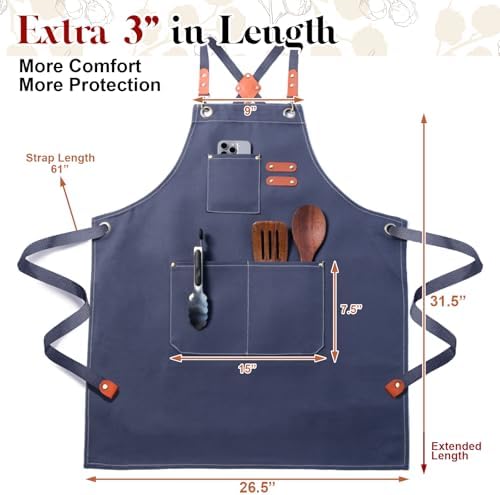 Chef Cotton Canvas Apron for Men Women - Image 2